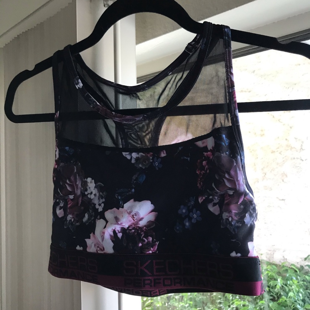 Cute Skechers Floral Sports Bra